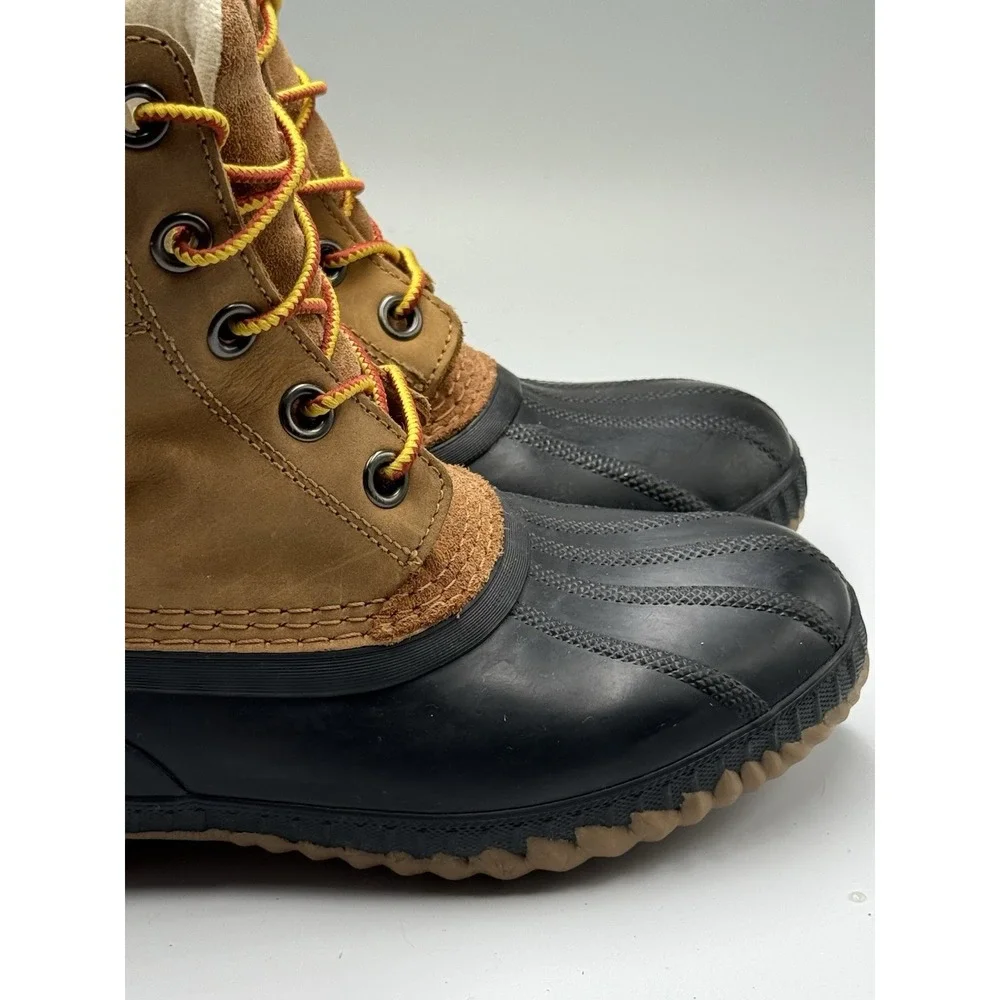 Sorel Cheyanne II Men Boot 6 Black Brown Leather Waterproof Snow Boot NY1891-286